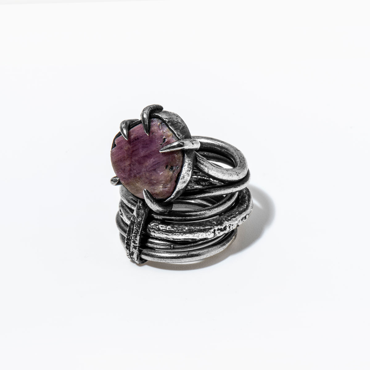 RAW RUBY MULTI LAYERED RING