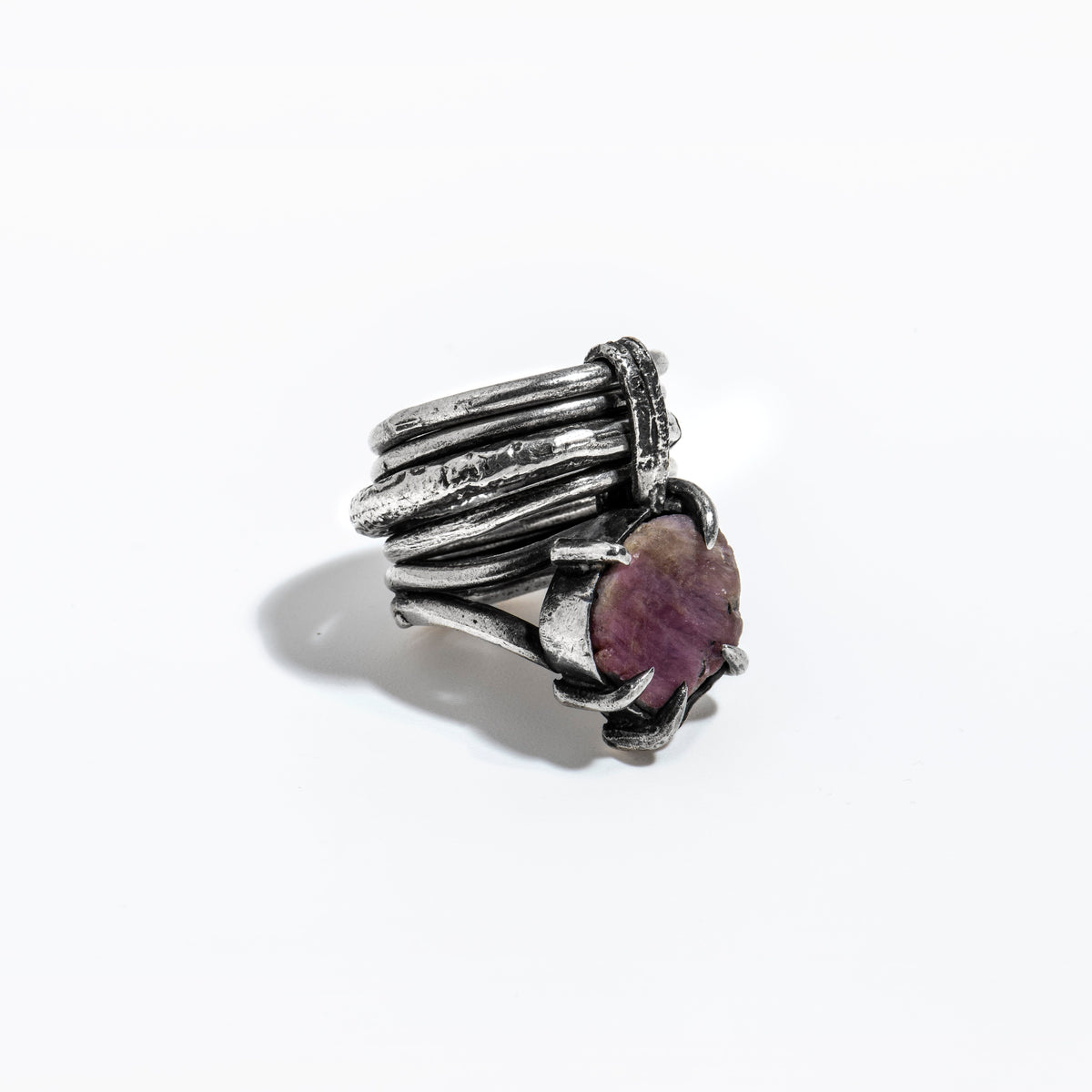 RAW RUBY MULTI LAYERED RING
