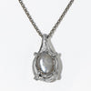 SILVER DROP PEARL necklace