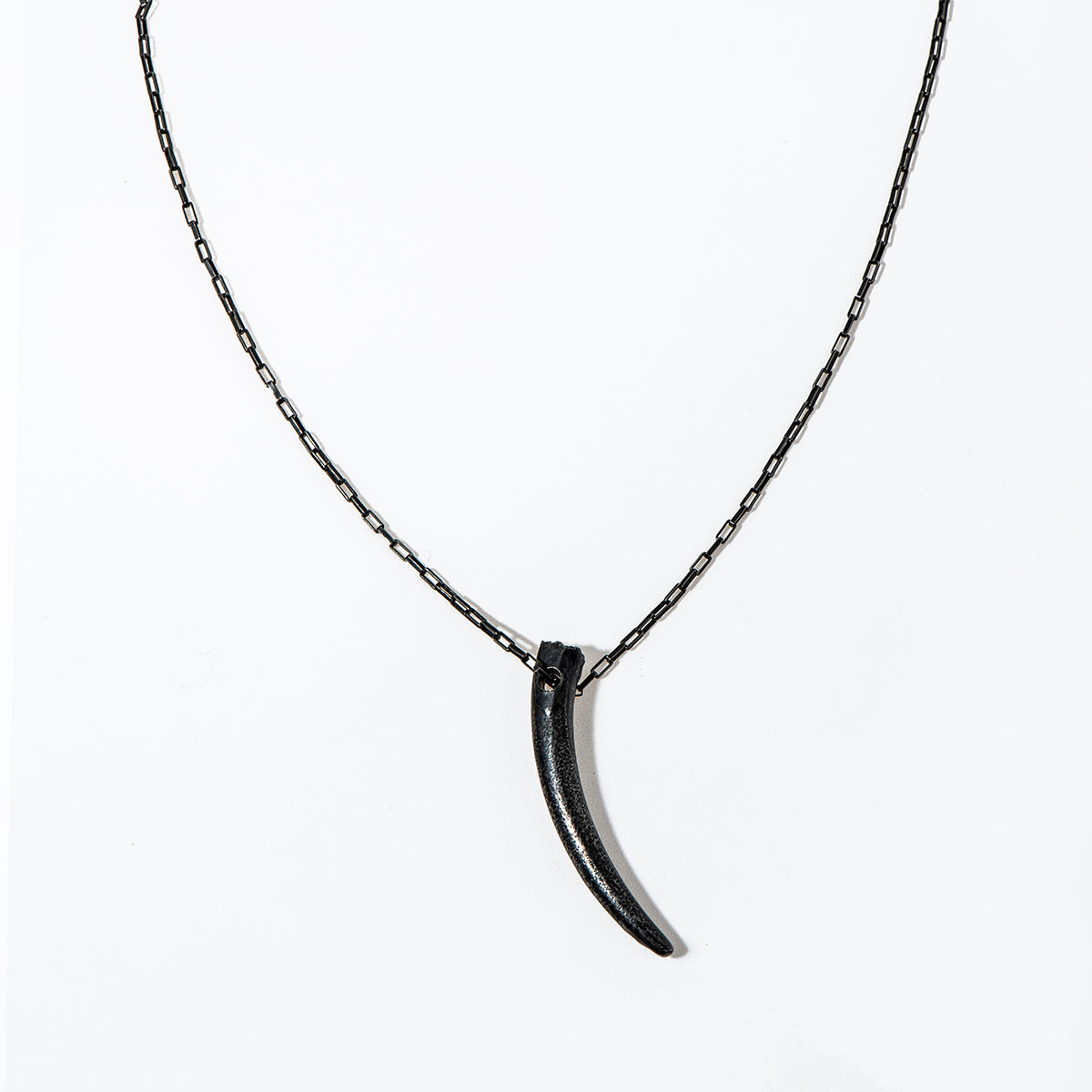 BLOOD GARNET horn necklace OOAK