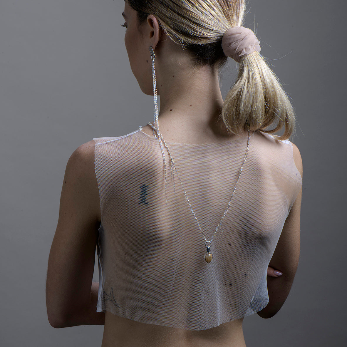 RUTILE QUARTZ FRAY CHAINS necklace