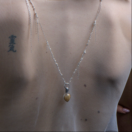 RUTILE QUARTZ FRAY CHAINS necklace