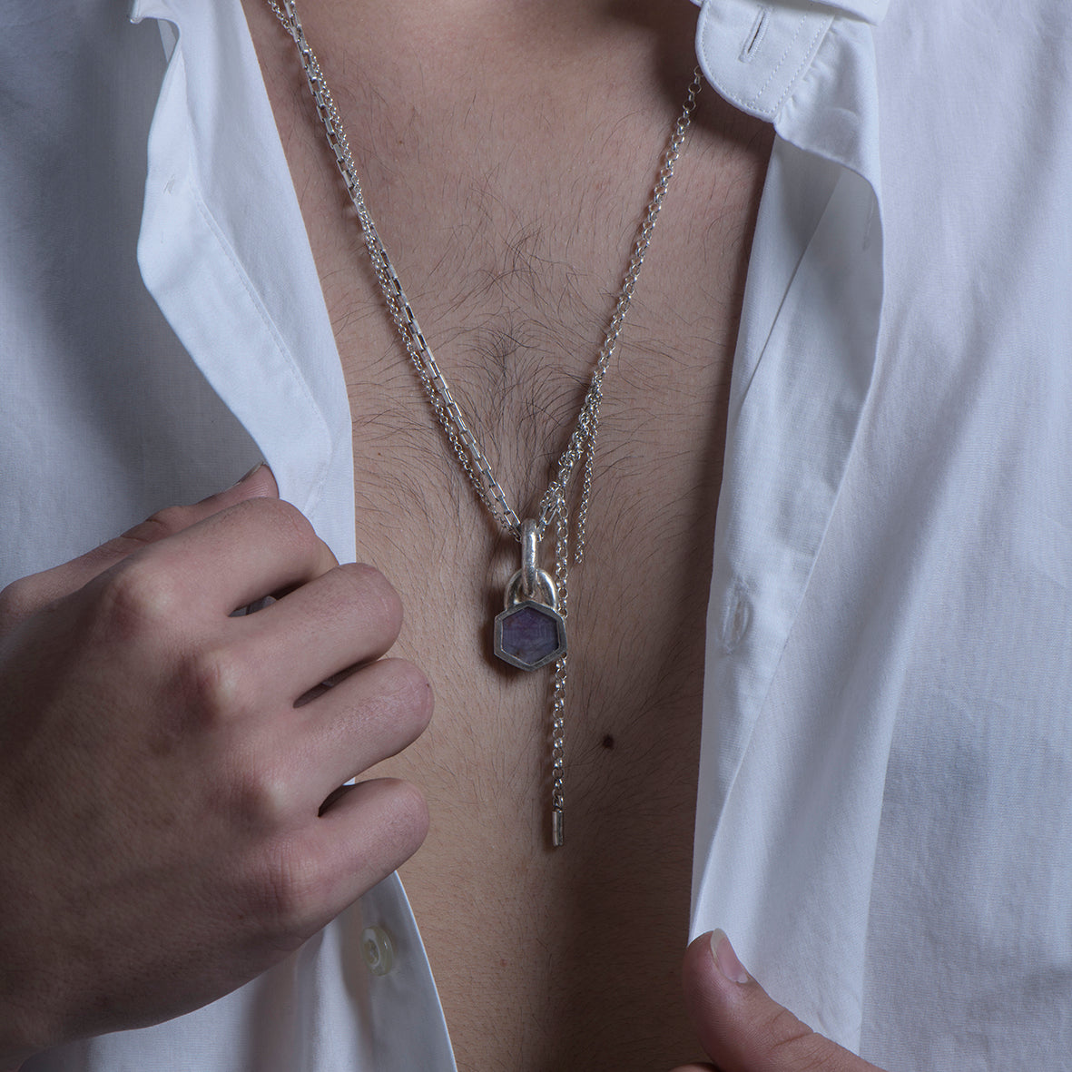 PINK SHEEN SAPPHIRE necklace