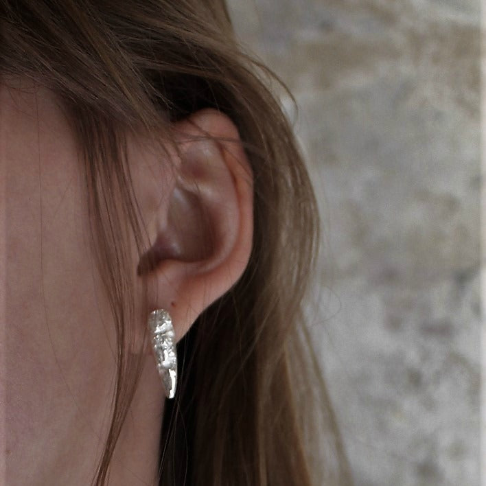 Raw Silver Studs