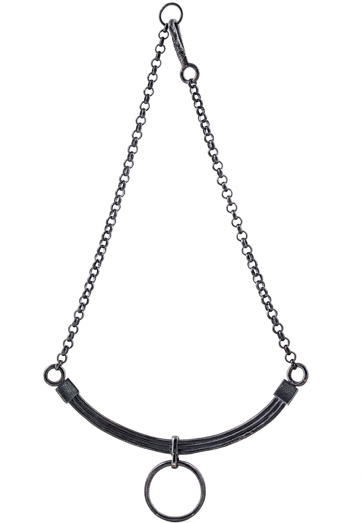 Handmade Choker Collar With Raw Quartz Pendant, Crystal Necklace, Crystal Quartz Pendant Necklace, O-Ring Chain Necklace, Silver Chain Necklace, O-Ring Pendant Necklace, Silver Long Necklace, Silver Choker, O-Ring Necklace, O-ring Choker, Choker Necklace, choker Collar, Statement Necklace, Heavy Necklace, Ring Choker Necklace, Statement Necklace