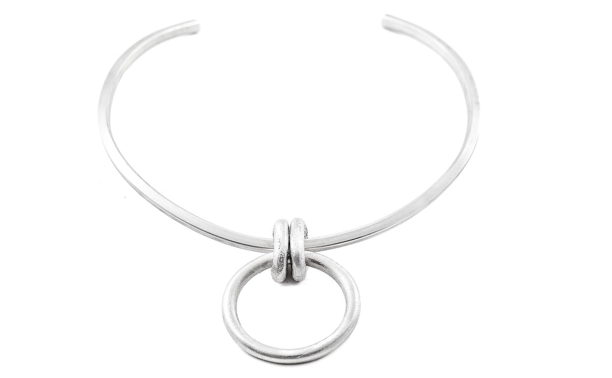 Silver Choker, O-Ring Necklace, O-ring Choker, Choker Necklace, choker Collar, Statement Necklace, Heavy Necklace, Ring Choker Necklace, Statement Necklace