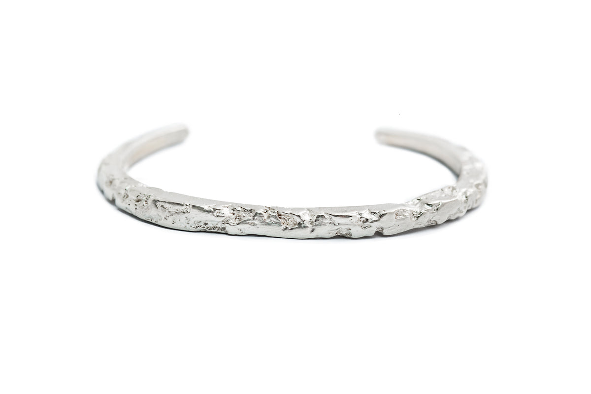 Raw Silver Cuff 4mm